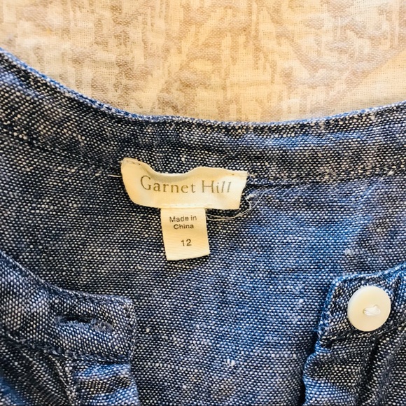 ❌SOLD Garnet Hill | Linen Shirt Dress - Picture 3 of 5